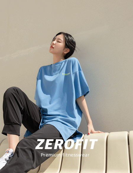 [1천장 돌파] ZERO FIT 寬鬆 開衩 短袖 T恤 70284