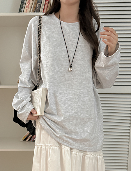 홀딩 수피마 절개 圓領 T恤 85985