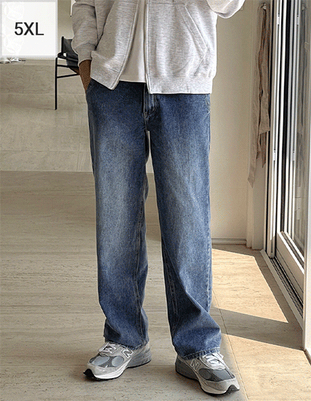 [3단기장추가] 디프런커버 鬆緊腰 세미와이드 牛仔